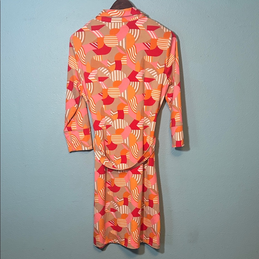 J. Mclaughlin Colorful Geometric Pattern Dress - image 5